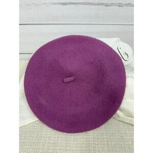 MOHITO Womens Beret Purple One Size Wool Blend‎ NWT